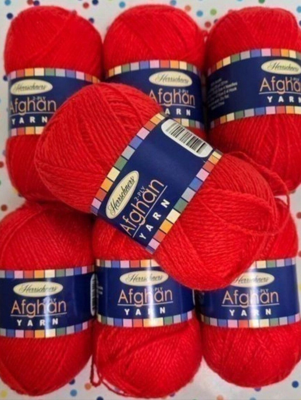 HERRSHNERS AFGHAN YARN RED